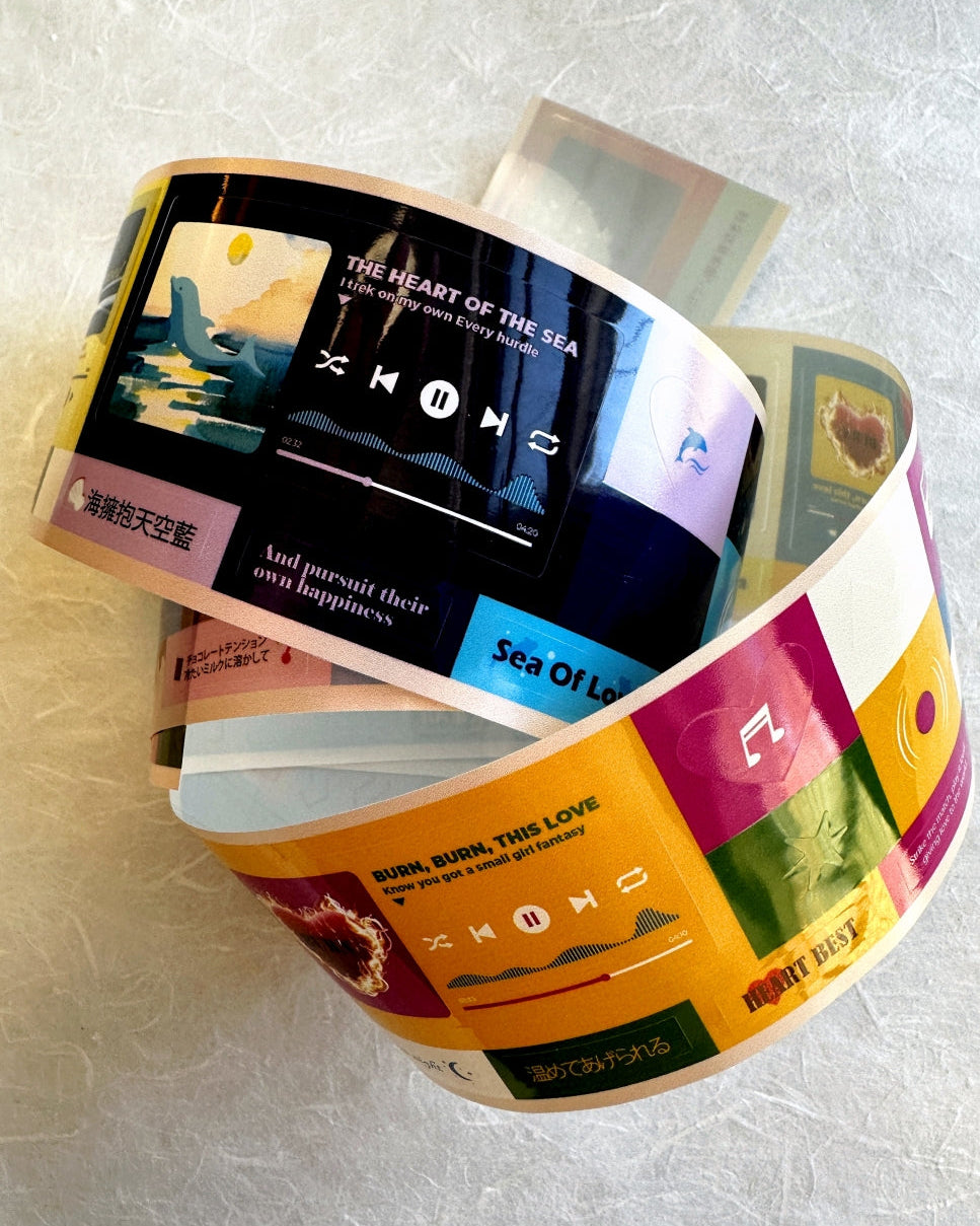 ZM.Ball - Music Notes kiss-cut PET tape SAMPLES