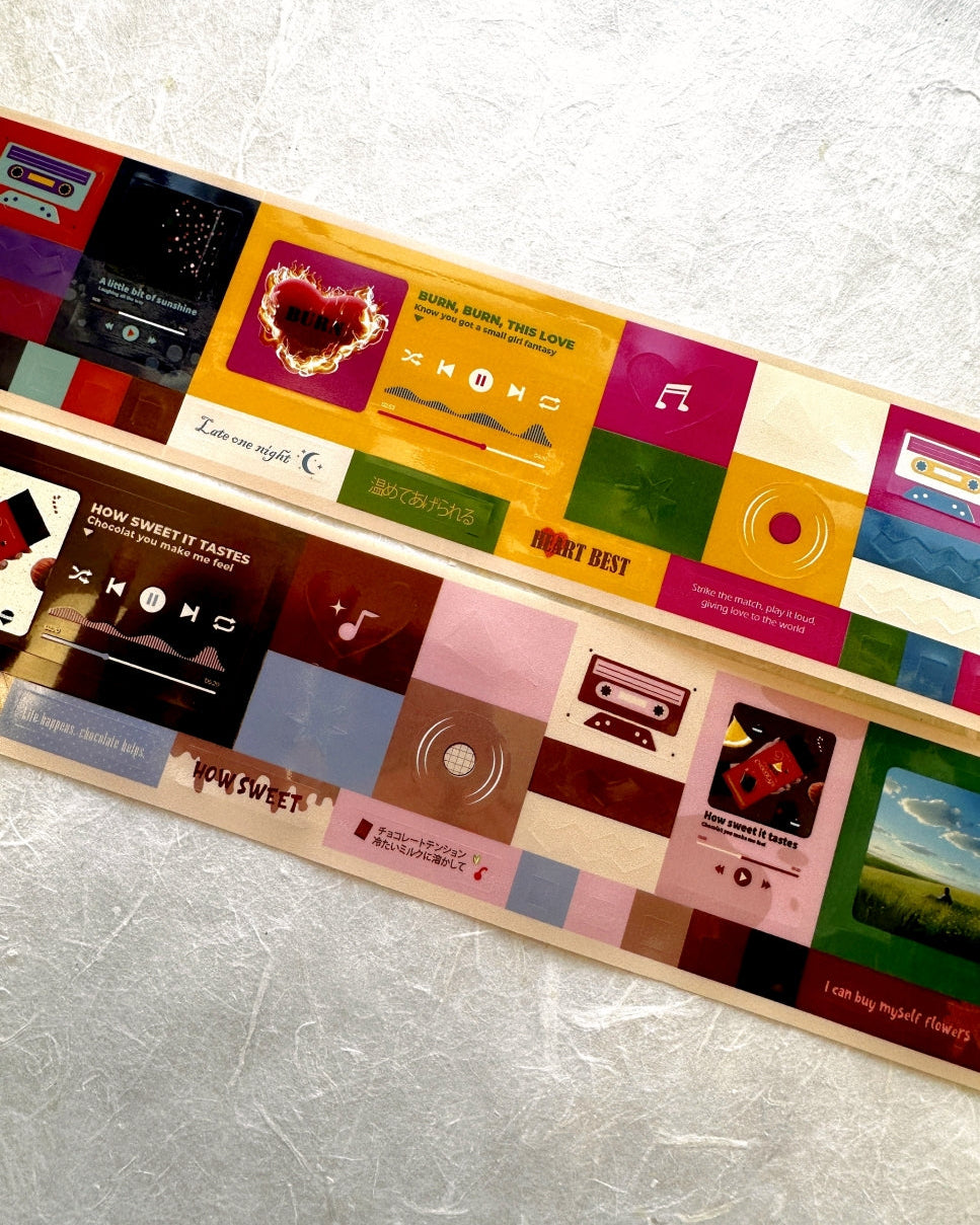ZM.Ball - Music Notes kiss-cut PET tape SAMPLES