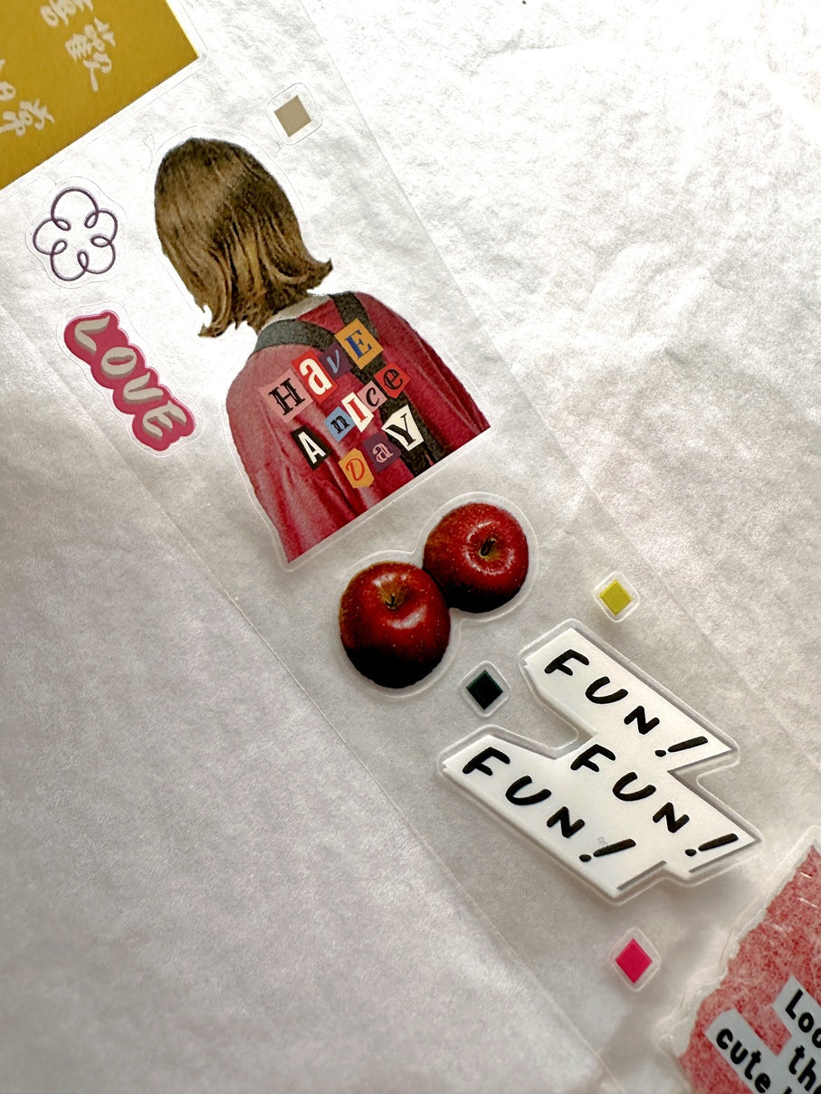 ZM.Ball x 沒有文青 - A Hint of Sweetness kiss-cut crystal PET tape SAMPLES