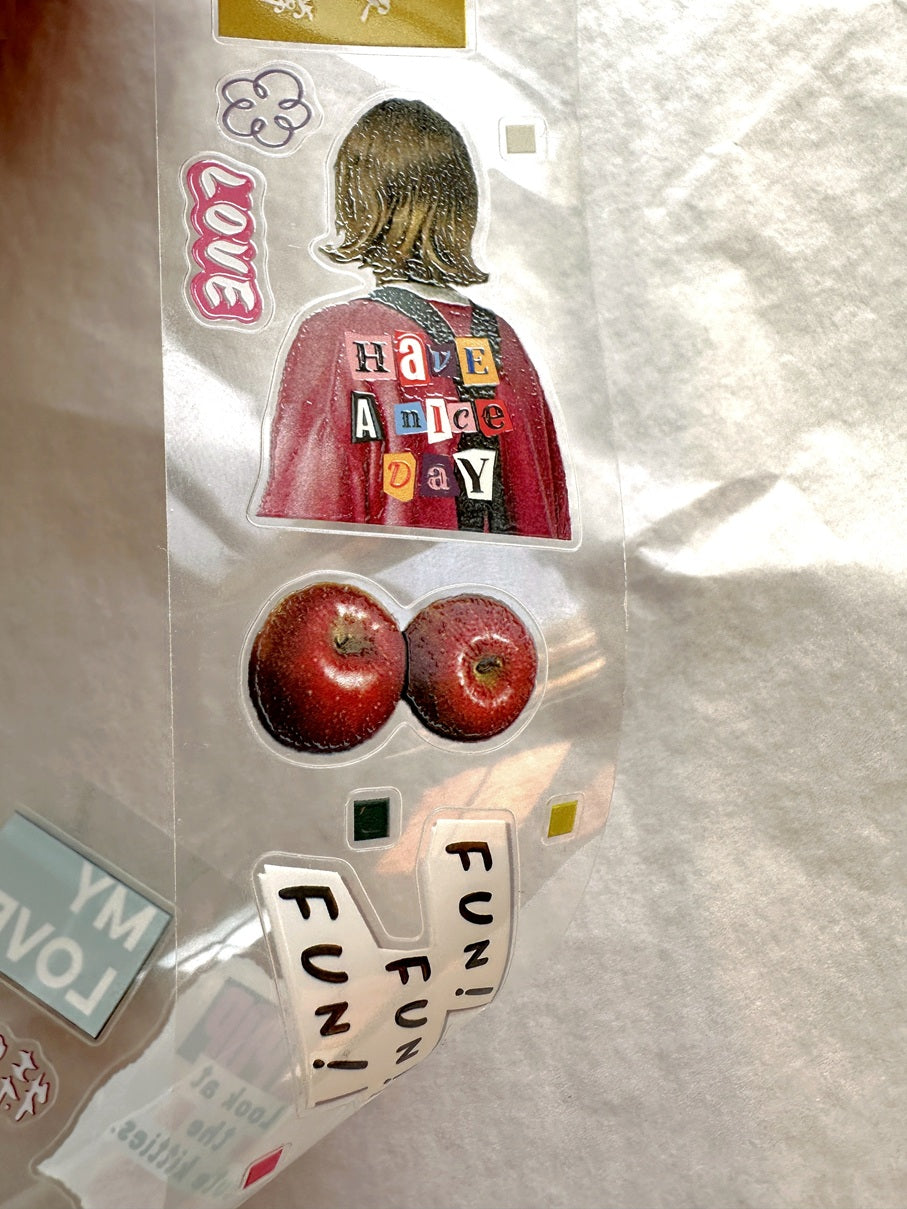 ZM.Ball x 沒有文青 - A Hint of Sweetness kiss-cut crystal PET tape SAMPLES