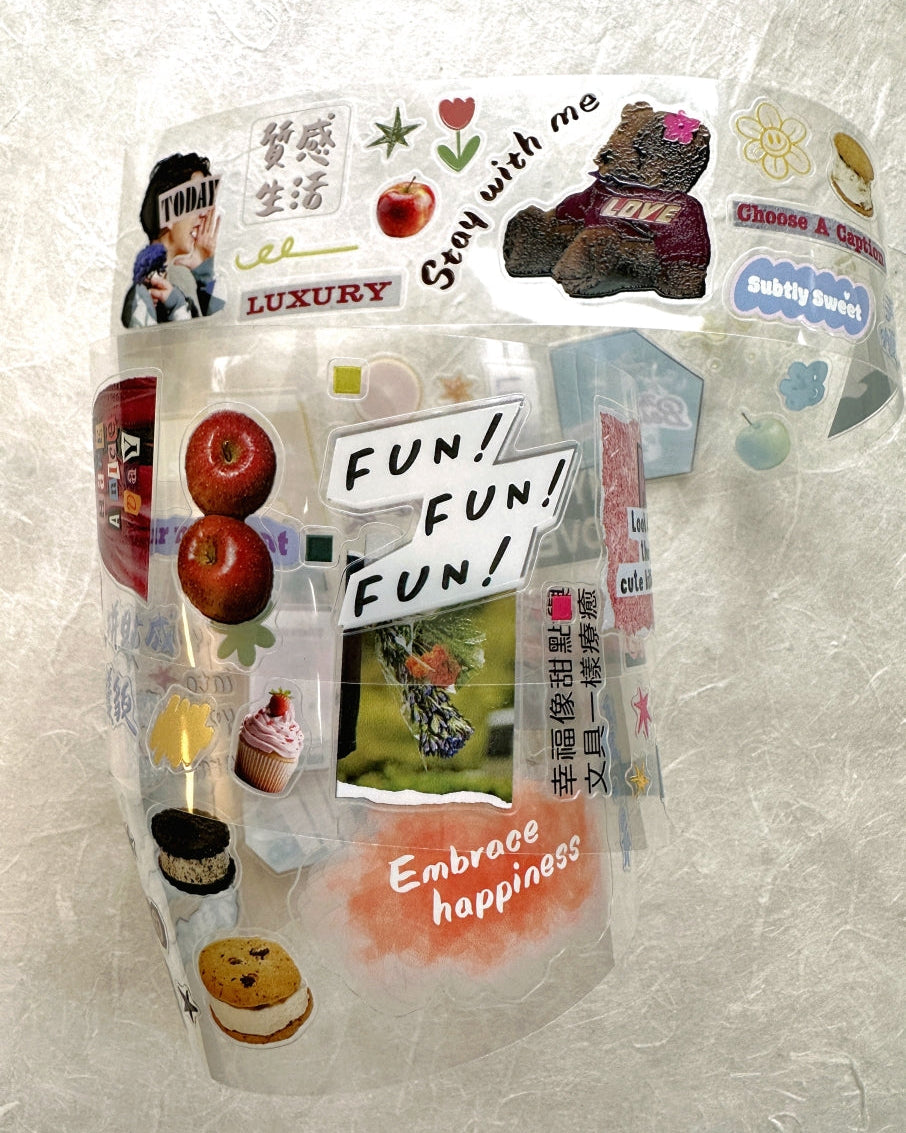 ZM.Ball x 沒有文青 - A Hint of Sweetness kiss-cut crystal PET tape SAMPLES
