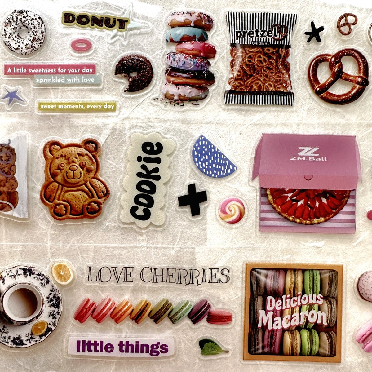 ZM.Ball - Supermarket: Dessert kiss-cut PET tape SAMPLES