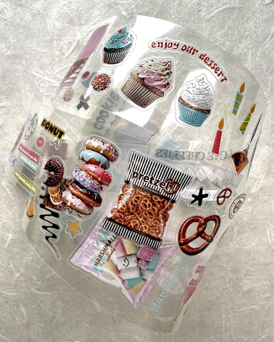 ZM.Ball - Supermarket: Dessert kiss-cut PET tape SAMPLES