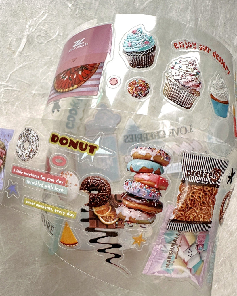 ZM.Ball - Supermarket: Dessert kiss-cut PET tape SAMPLES