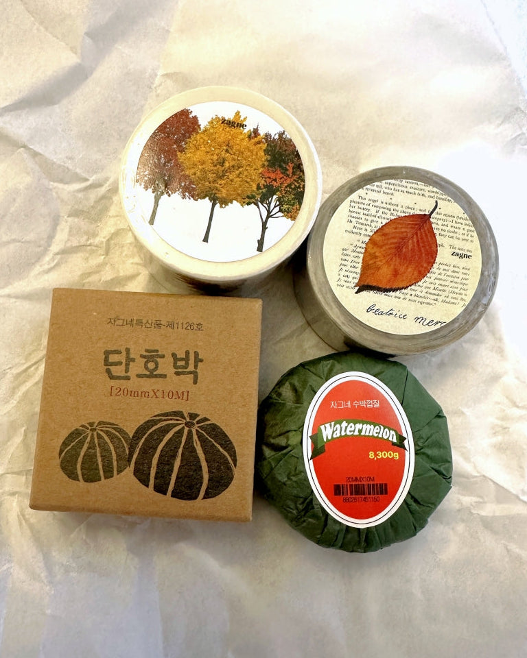 Zagne - Autumn Squash Peel die-cut washi tape SAMPLES