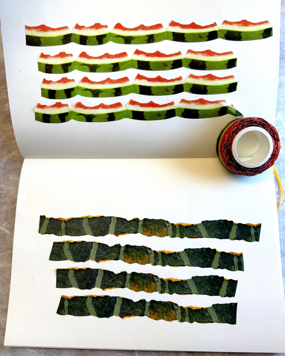 Zagne - Autumn Squash Peel die-cut washi tape SAMPLES