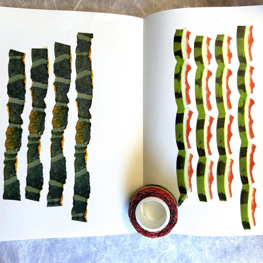 Zagne - Autumn Squash Peel die-cut washi tape SAMPLES