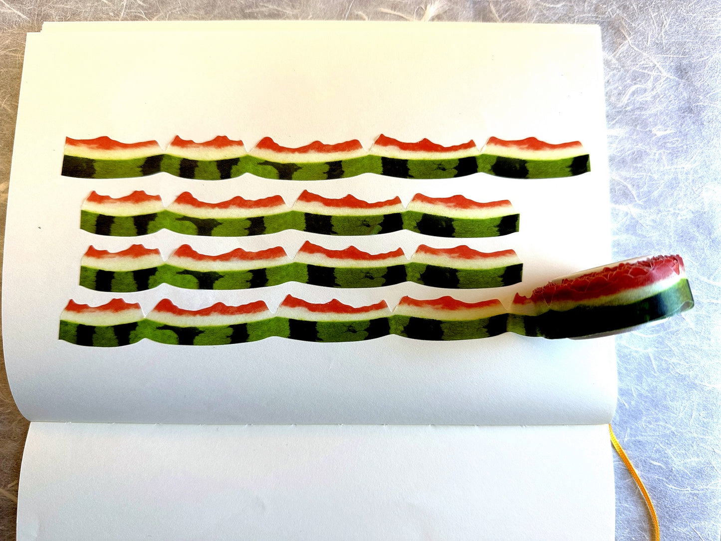 Zagne - Watermelon Peel die-cut washi tape SAMPLES