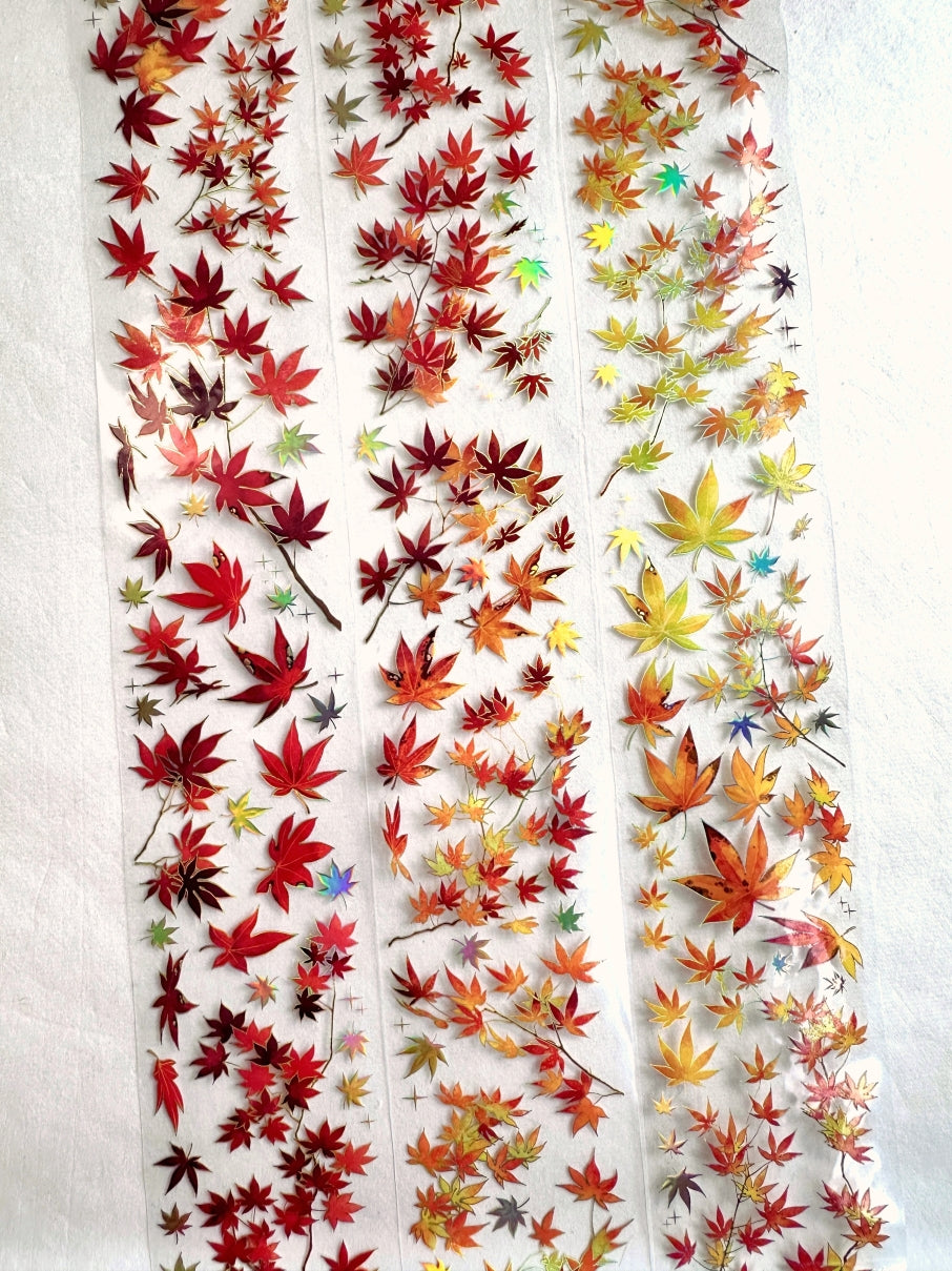 Jing Wu Zhi - Autumn Leaves gold iridescent PET tape SAMPLES