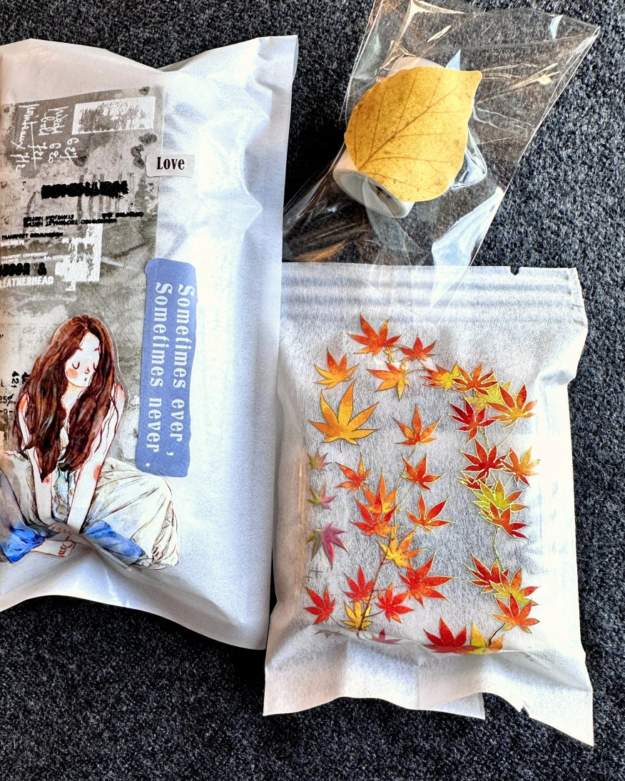 Jing Wu Zhi - Autumn Leaves gold iridescent PET tape SAMPLES