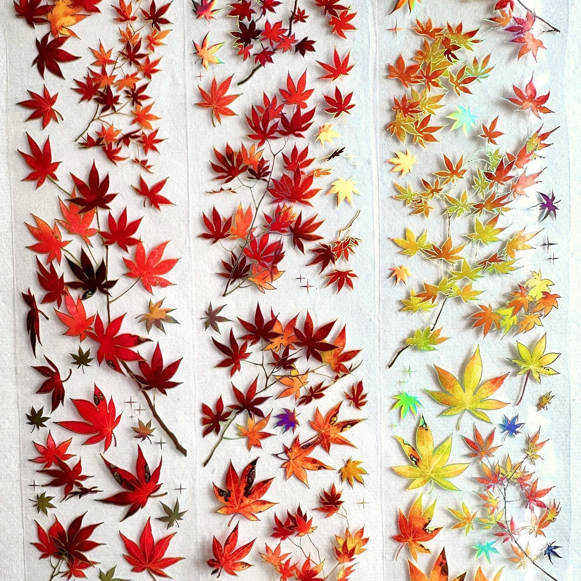 Jing Wu Zhi - Autumn Leaves gold iridescent PET tape SAMPLES