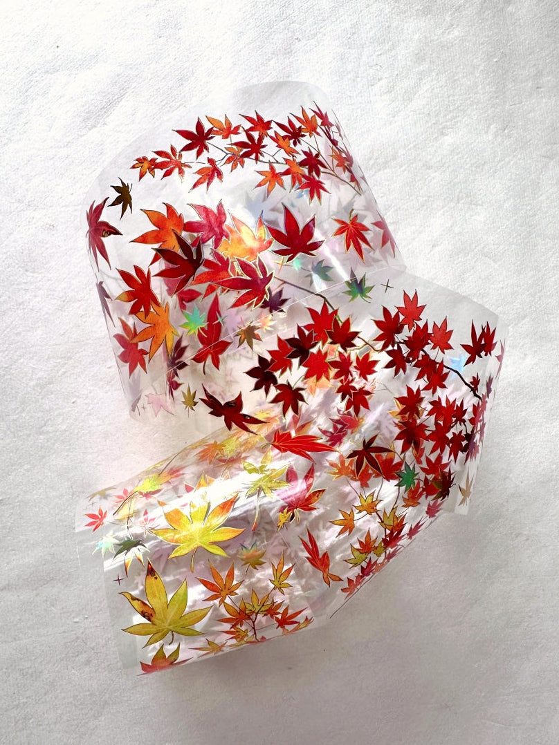 Jing Wu Zhi - Autumn Leaves gold iridescent PET tape SAMPLES