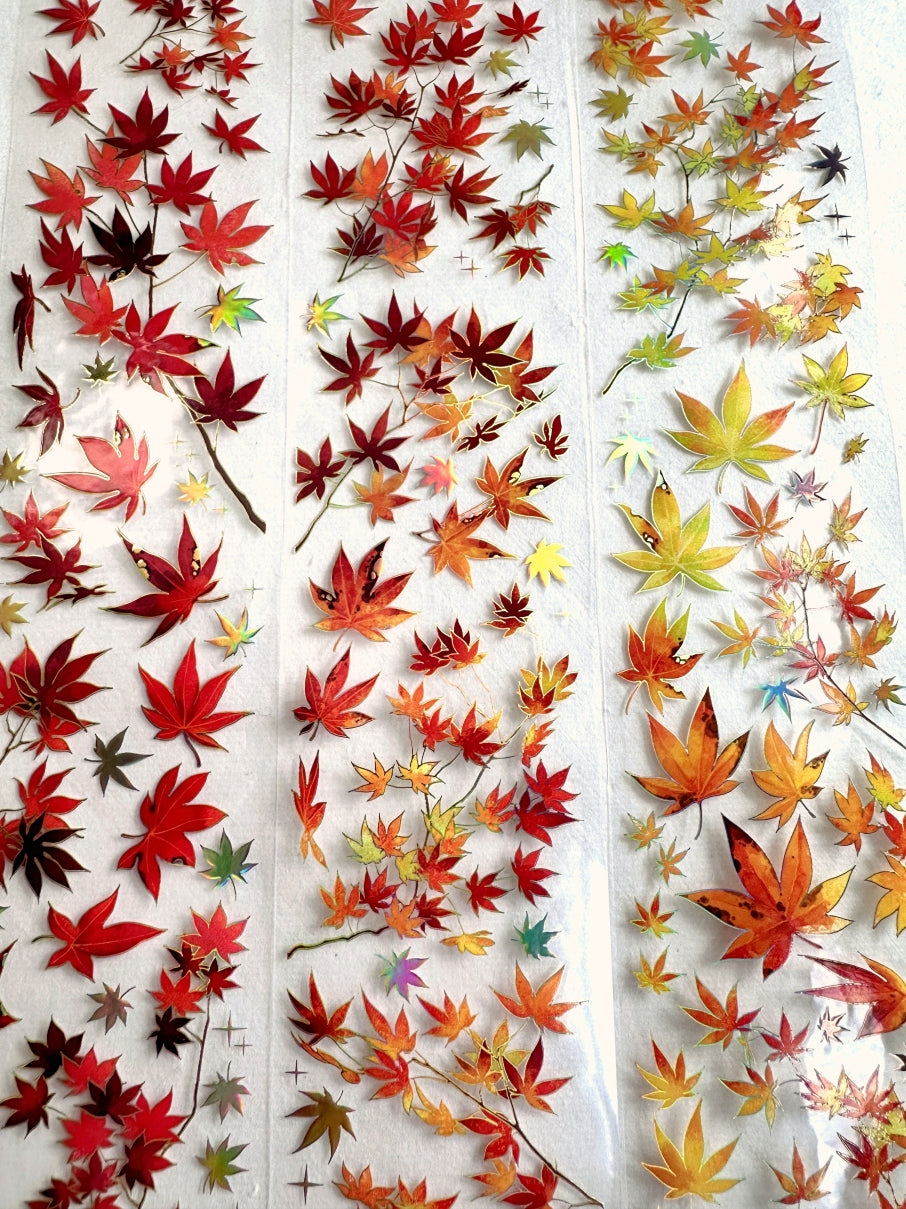 Jing Wu Zhi - Autumn Leaves gold iridescent PET tape SAMPLES