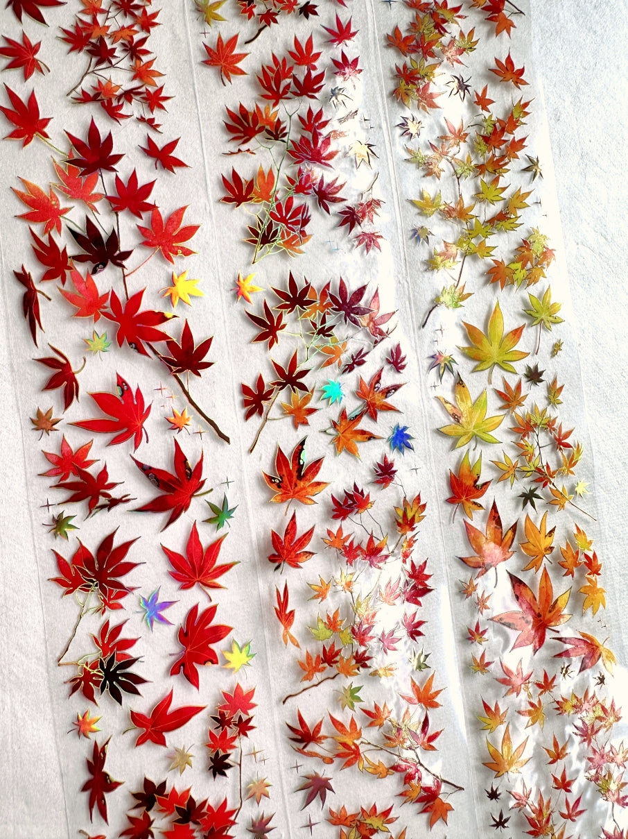 Jing Wu Zhi - Autumn Leaves gold iridescent PET tape SAMPLES