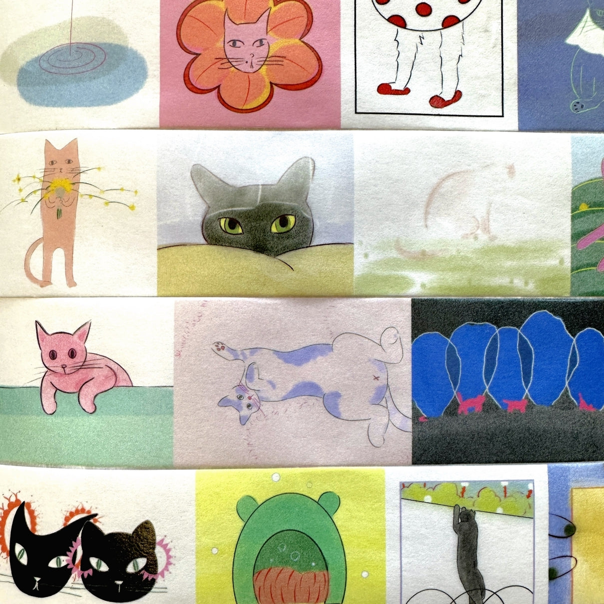 Zhihua - Cat Playground washi tape SAMPLES