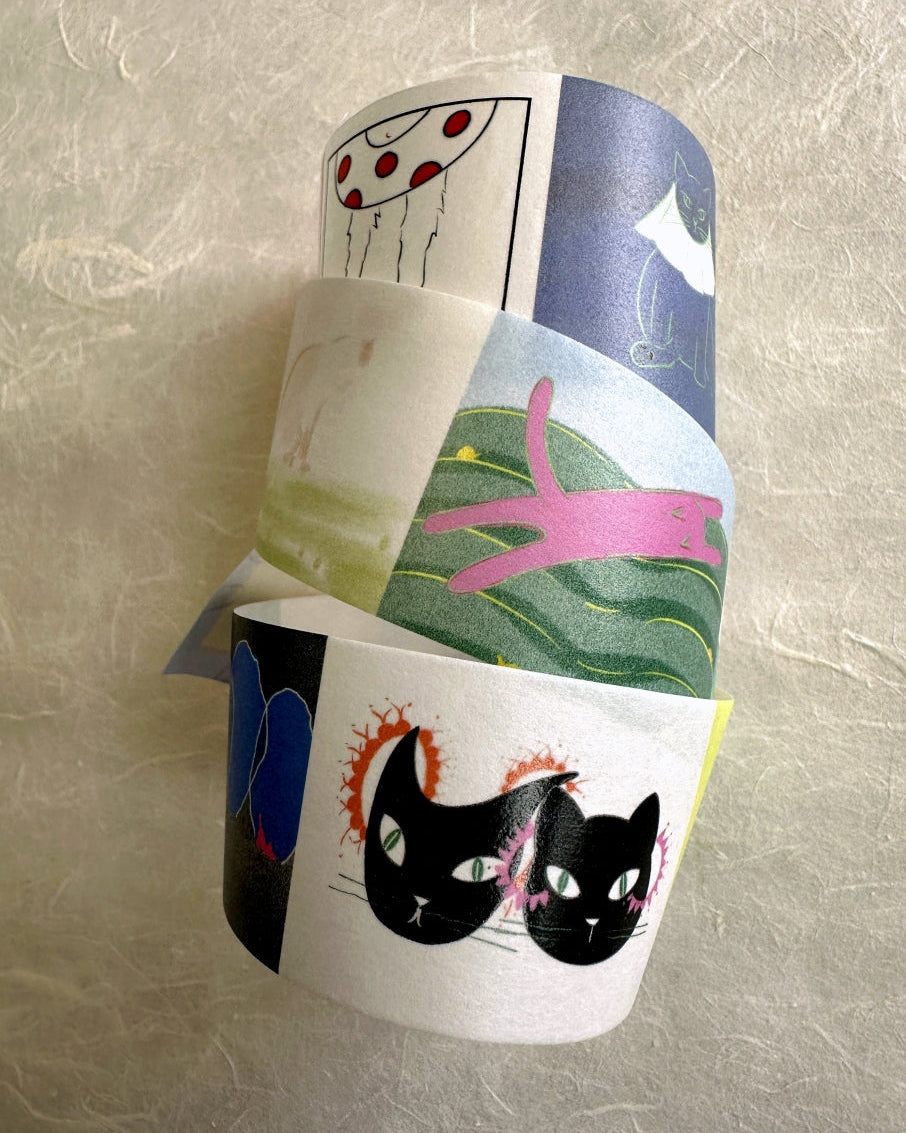 Zhihua - Cat Playground washi tape SAMPLES