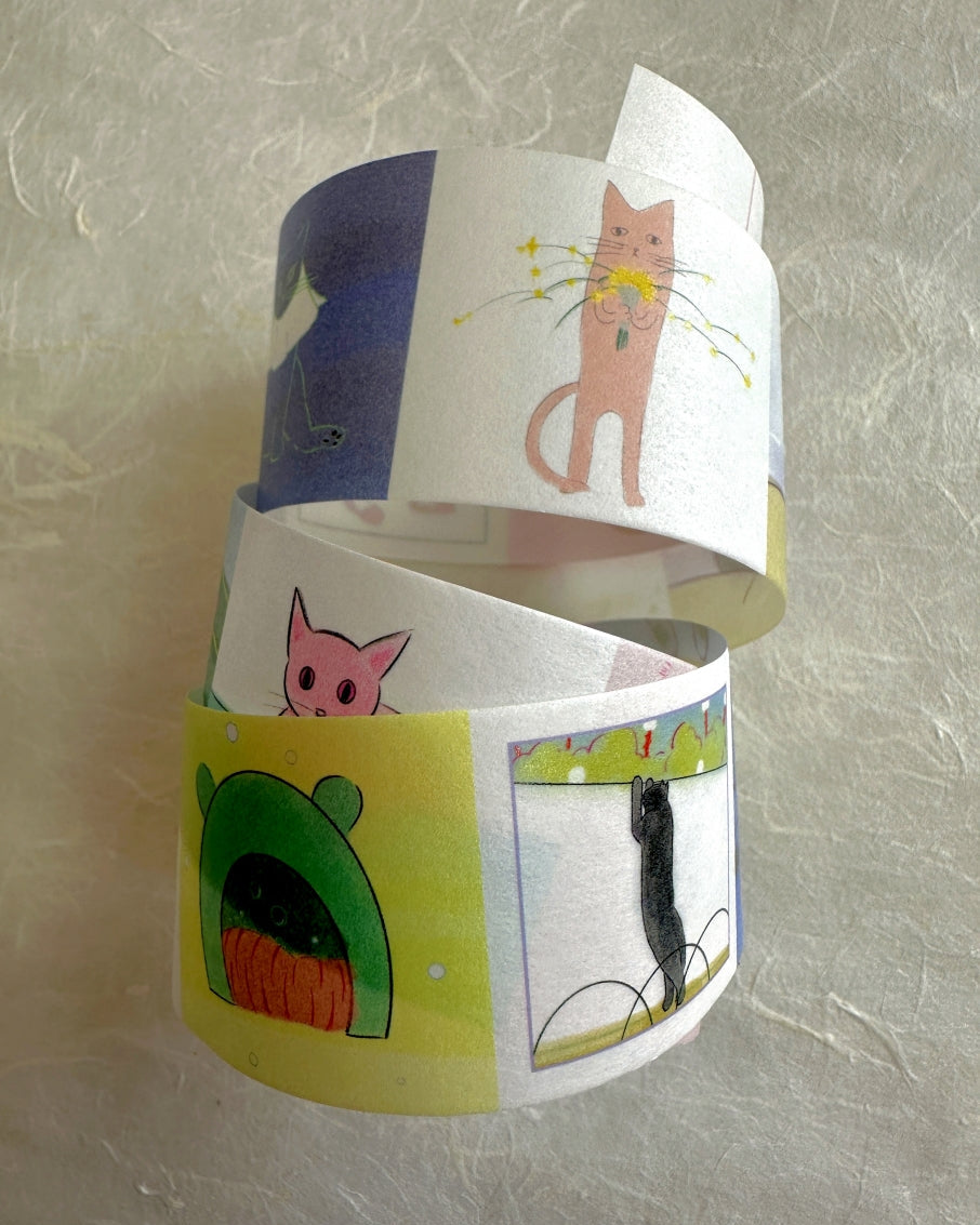 Zhihua - Cat Playground washi tape SAMPLES