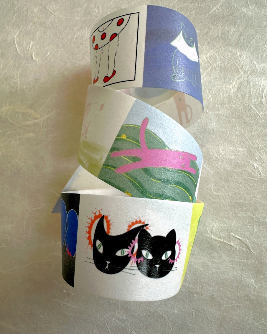 Zhihua - Cat Playground washi tape SAMPLES