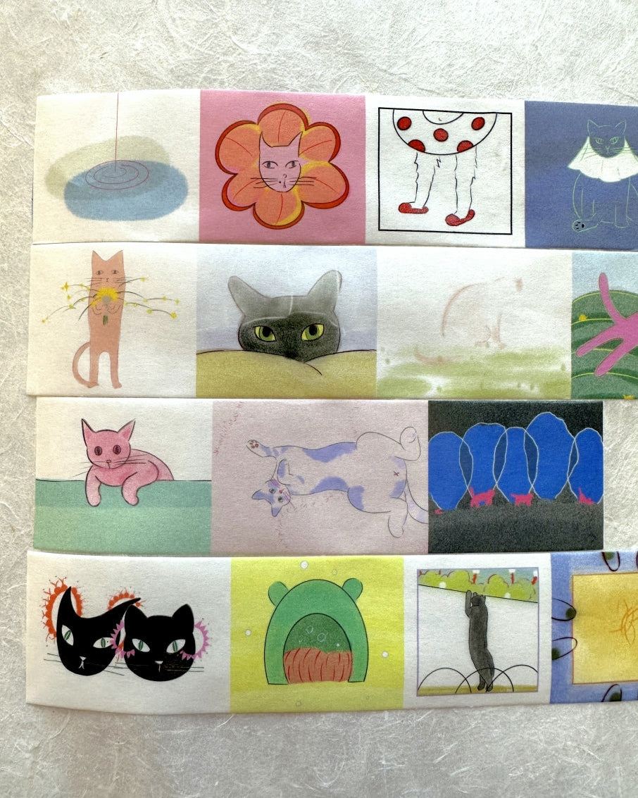 Zhihua - Cat Playground washi tape SAMPLES
