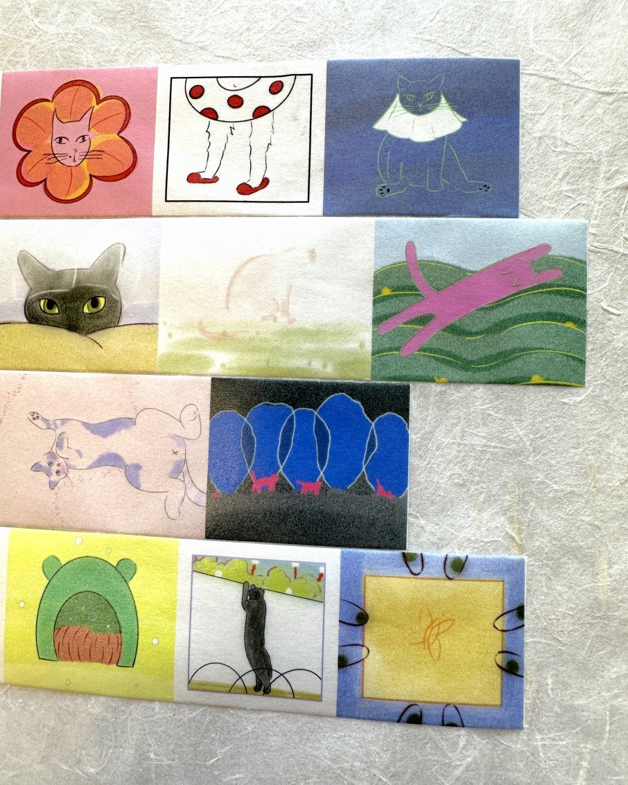 Zhihua - Cat Playground washi tape SAMPLES