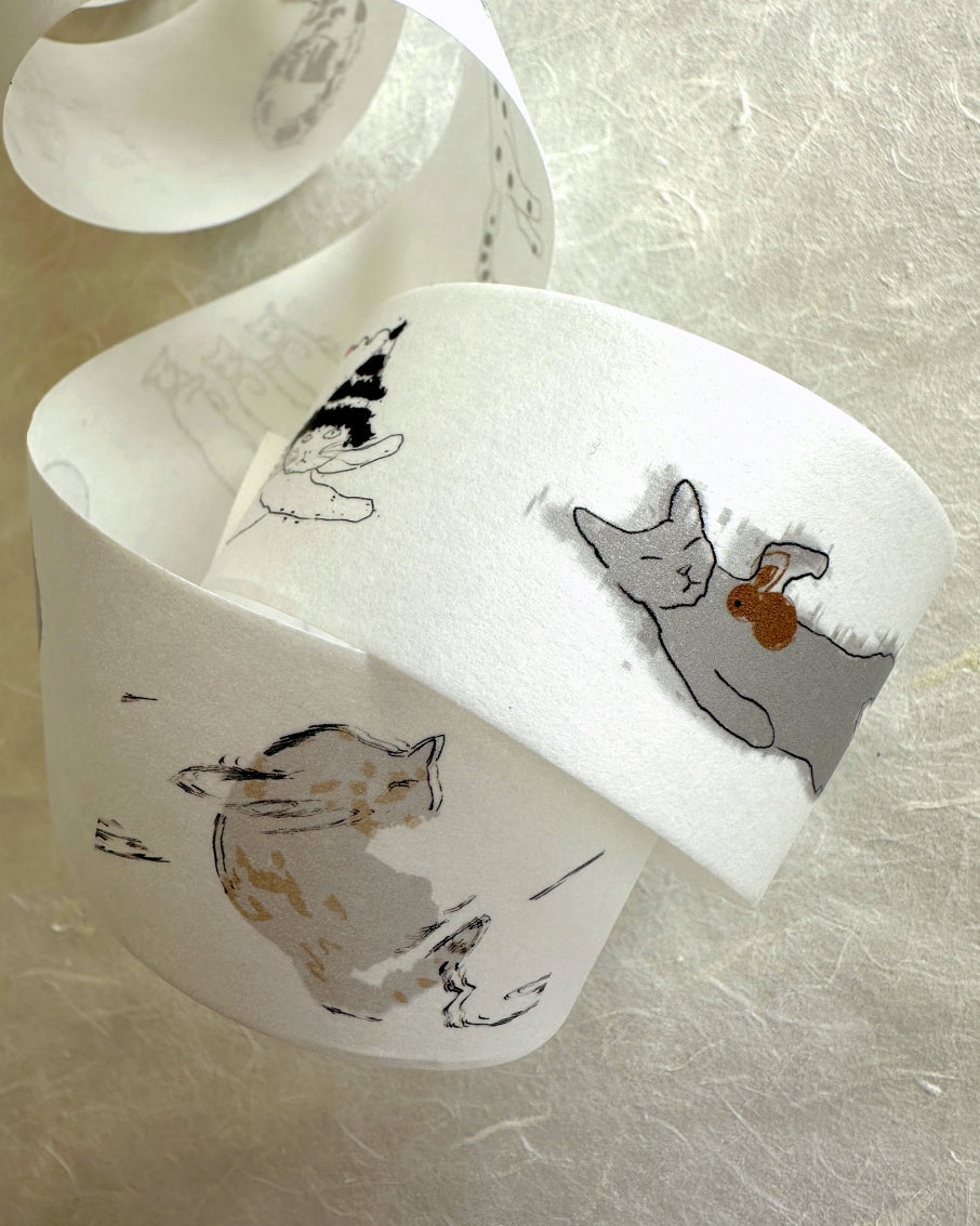 Zhihua - Glitch Cat washi tape SAMPLES