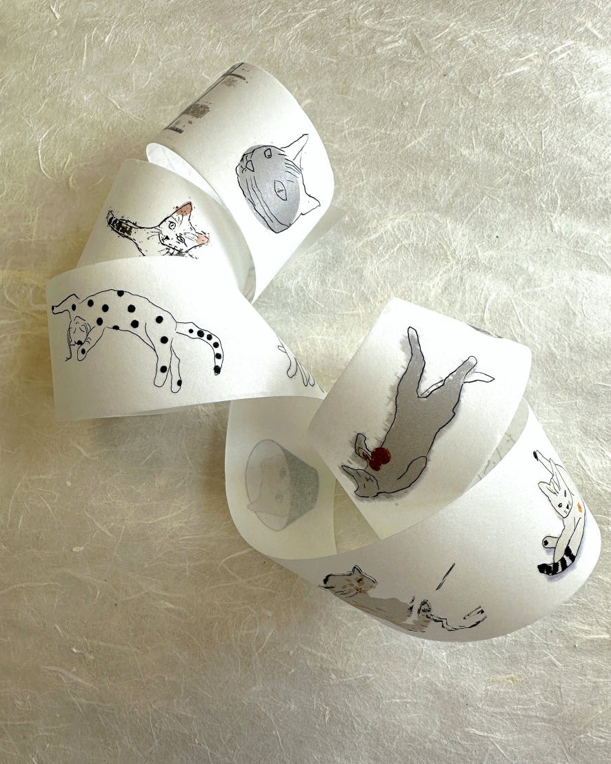 Zhihua - Glitch Cat washi tape SAMPLES