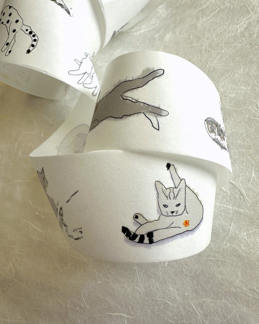 Zhihua - Glitch Cat washi tape SAMPLES