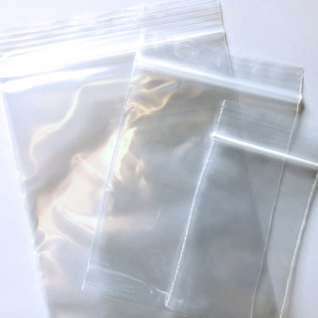 Mini zip-top plastic baggies (3 sizes)