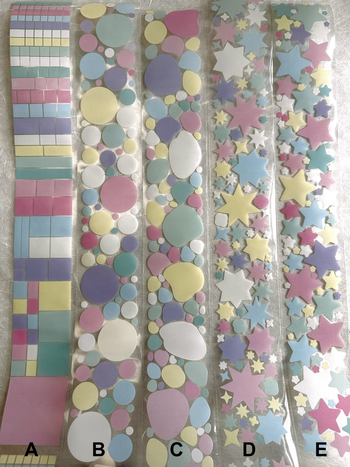 Ziyu - multilayered shapes pre-cut PET tapes SAMPLES