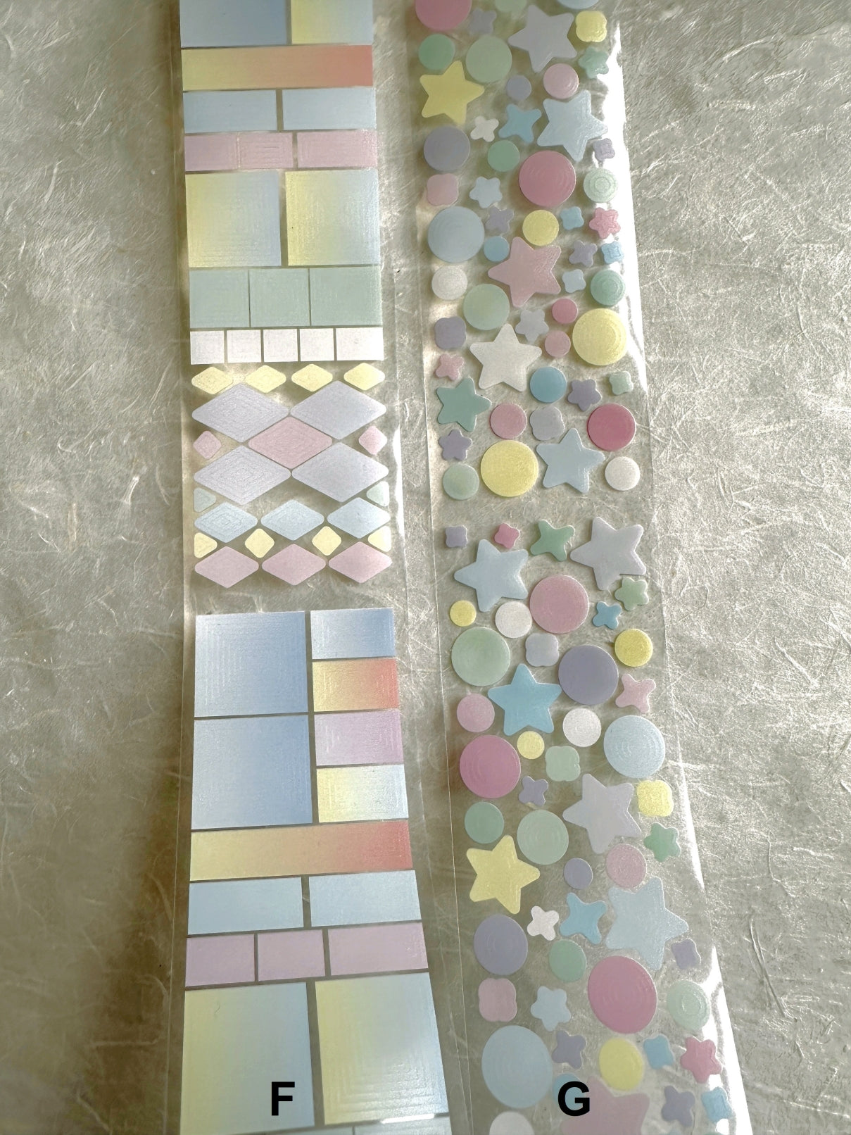 Ziyu - multilayered shapes pre-cut PET tapes SAMPLES