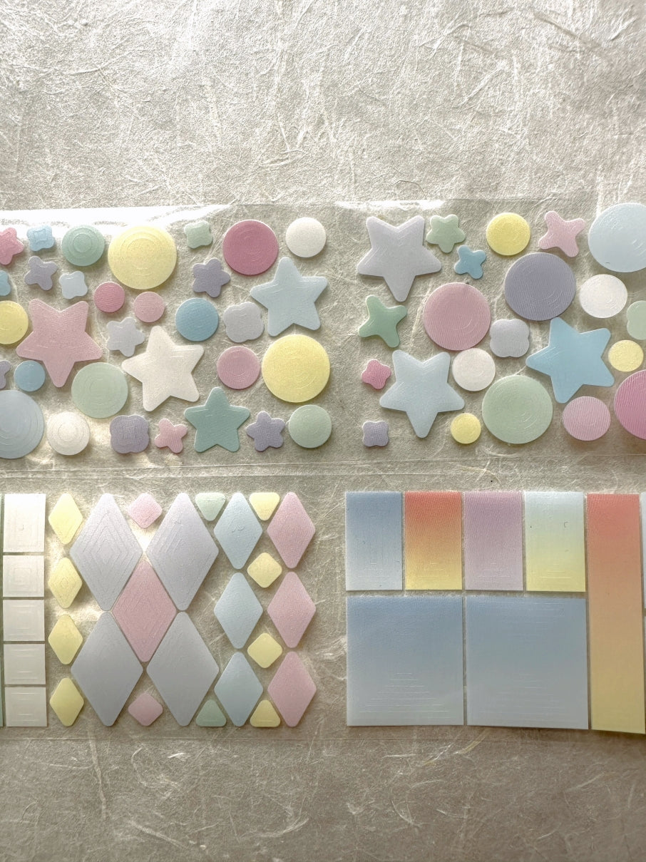 Ziyu - multilayered shapes pre-cut PET tapes SAMPLES