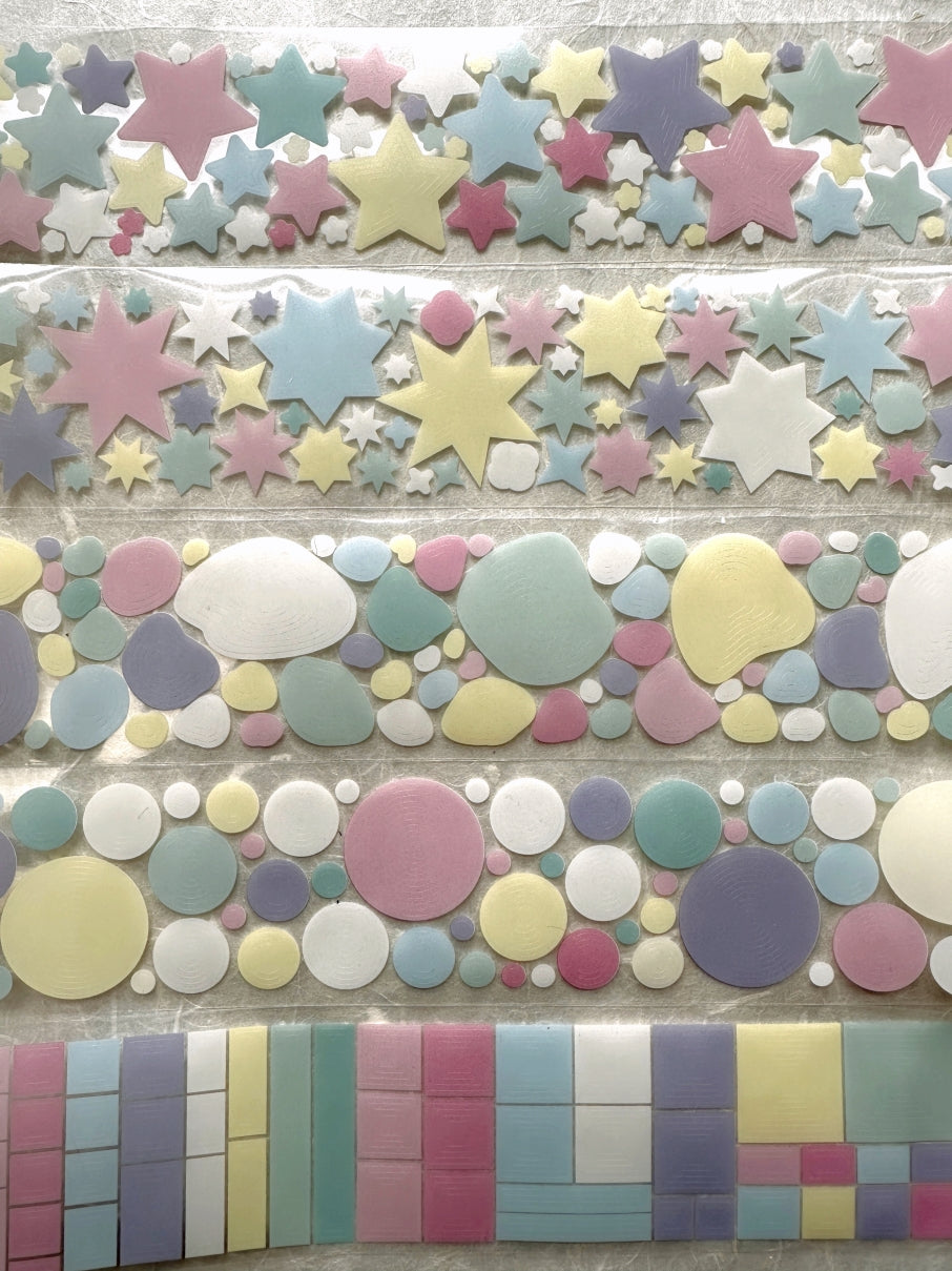 Ziyu - multilayered shapes pre-cut PET tapes SAMPLES