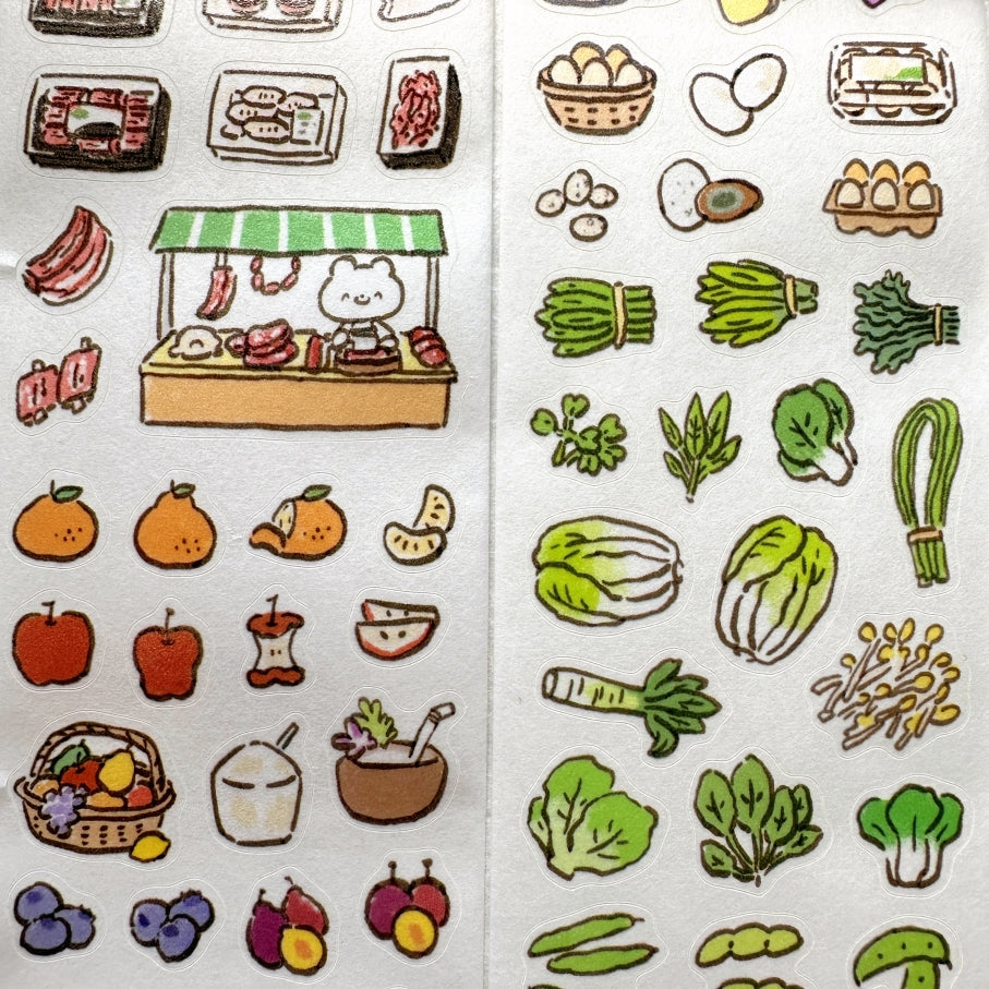ZZoton - Nature Food kiss-cut washi tape SAMPLES