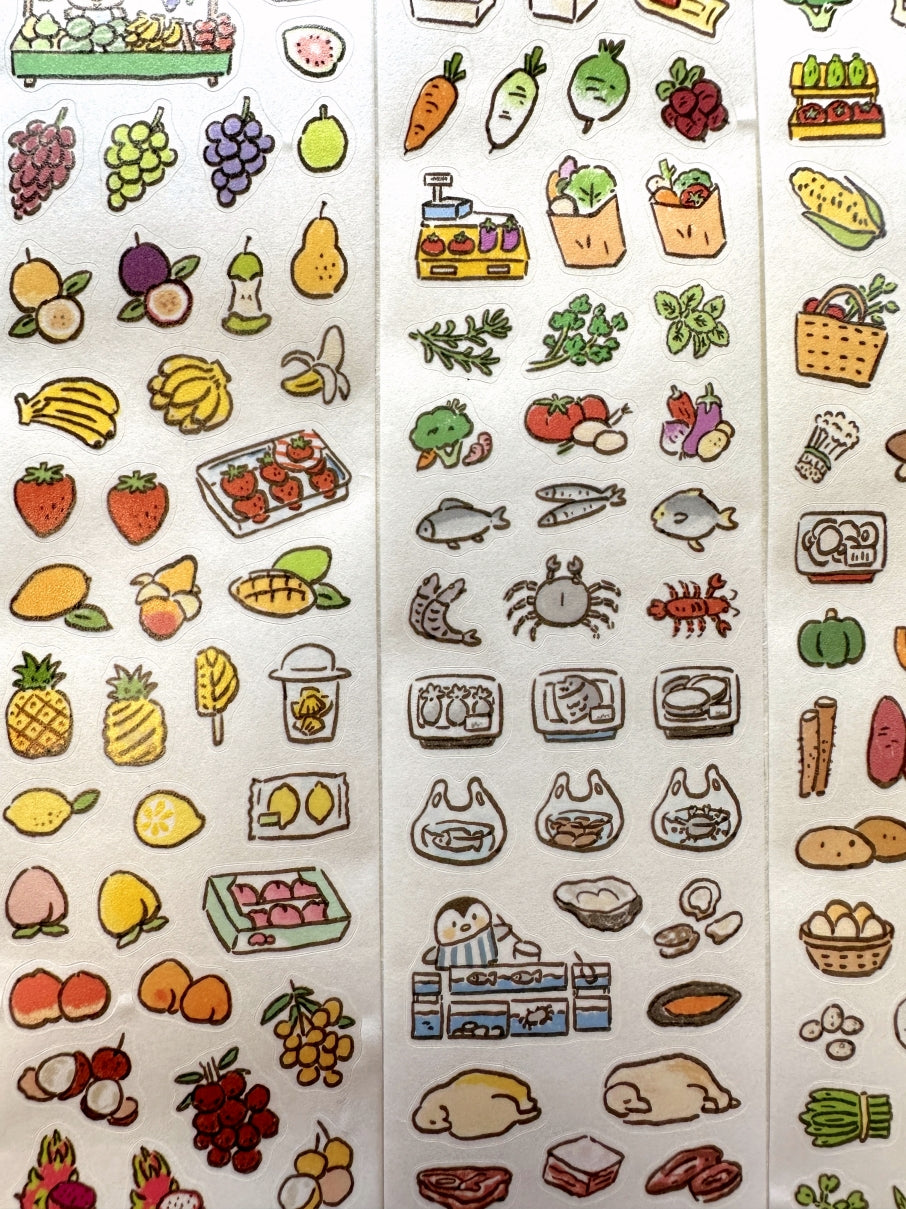 ZZoton - Nature Food kiss-cut washi tape SAMPLES