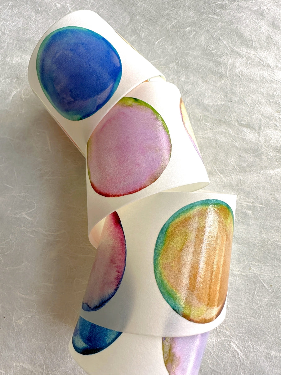 byumee - Watercolor Bubble washi tape SAMPLES