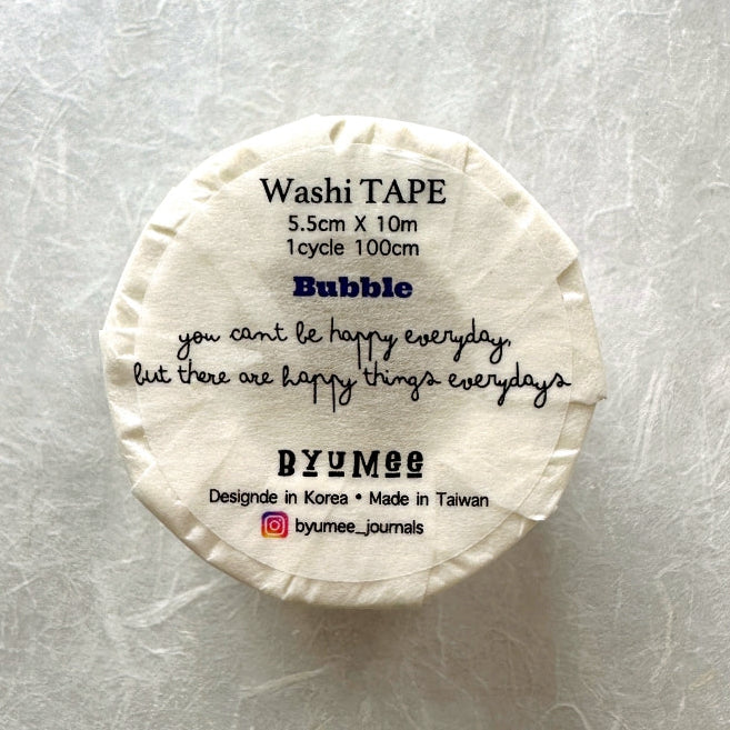 byumee - Watercolor Bubble washi tape SAMPLES