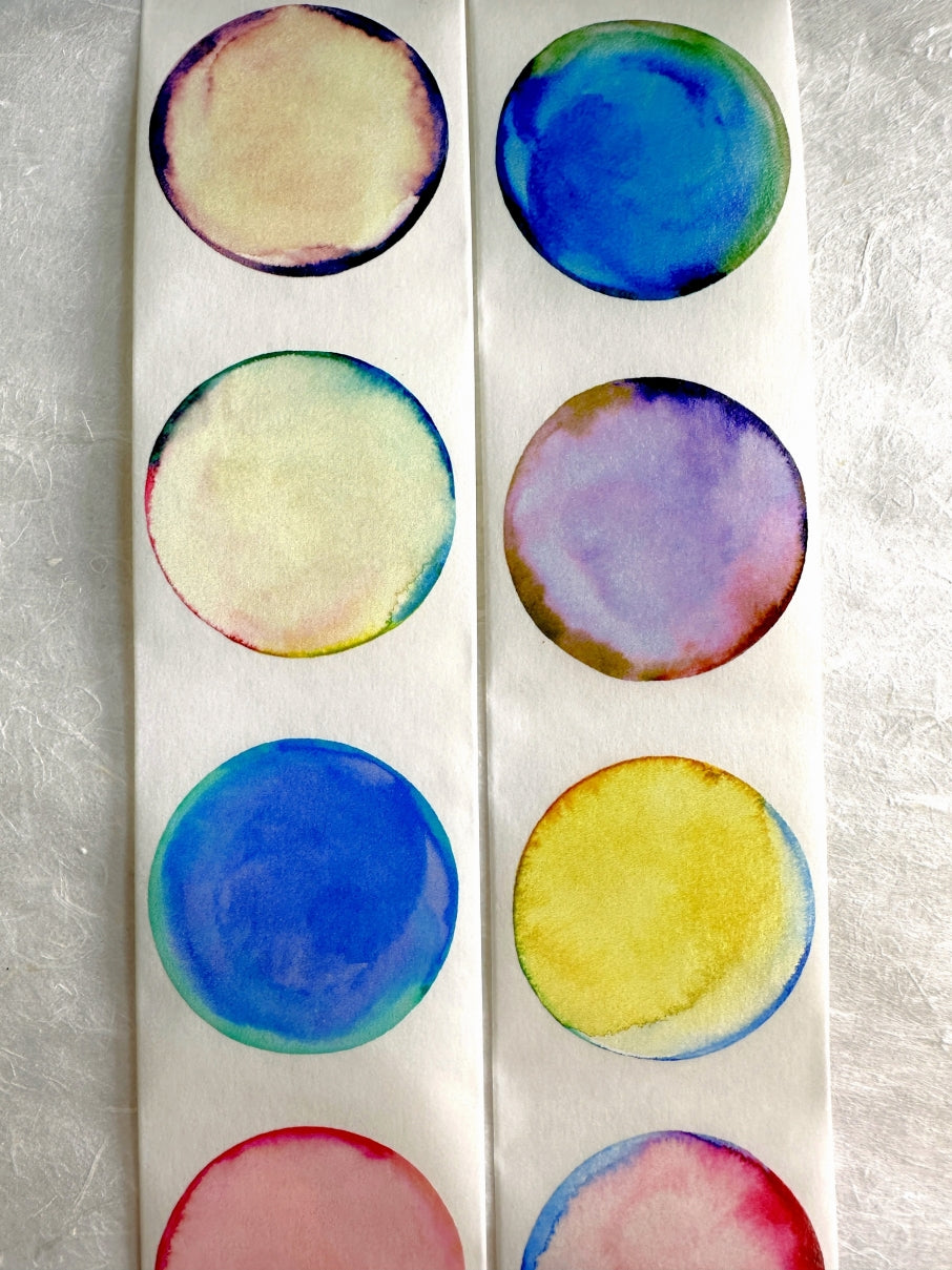 byumee - Watercolor Bubble washi tape SAMPLES
