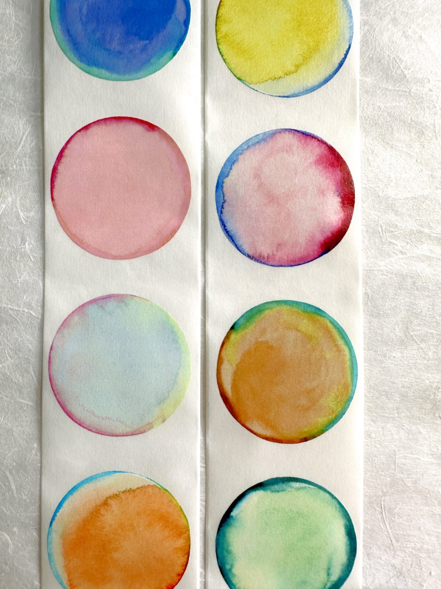 byumee - Watercolor Bubble washi tape SAMPLES
