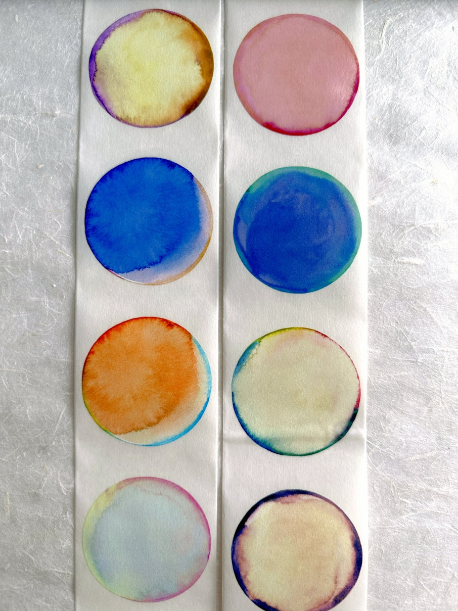 byumee - Watercolor Bubble washi tape SAMPLES