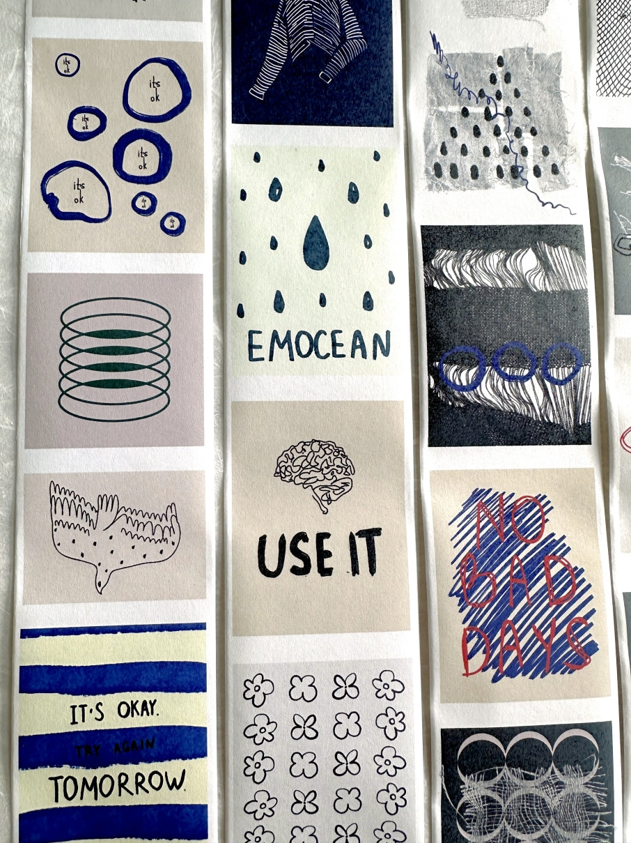 byumee - Doodle paper roll (6 cm x 200 cm) SAMPLES