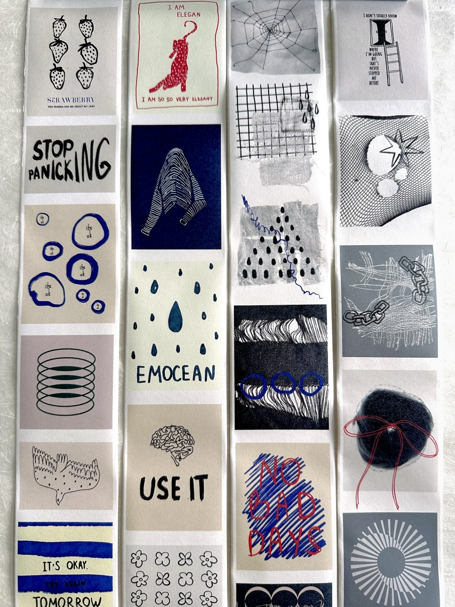 byumee - Doodle paper roll (6 cm x 200 cm) SAMPLES