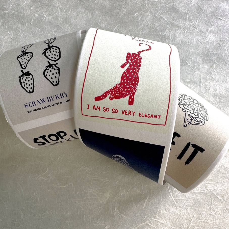 byumee - Doodle paper roll (6 cm x 200 cm) SAMPLES