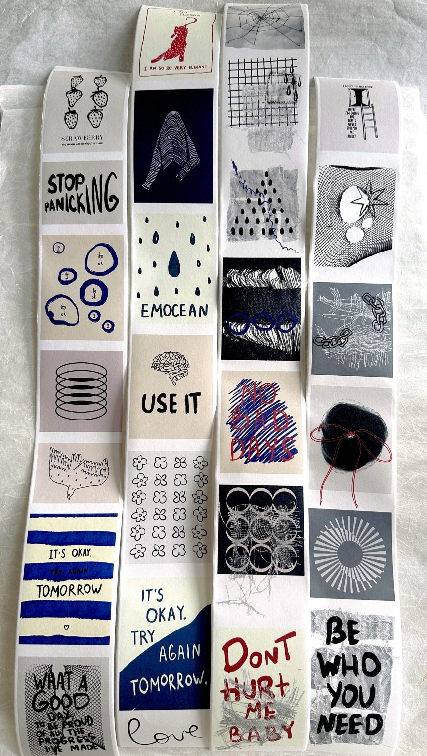 byumee - Doodle paper roll (6 cm x 200 cm) SAMPLES
