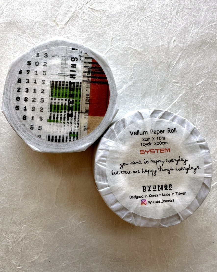 byumee - System vellum paper roll (2 cm x 200 cm) SAMPLES
