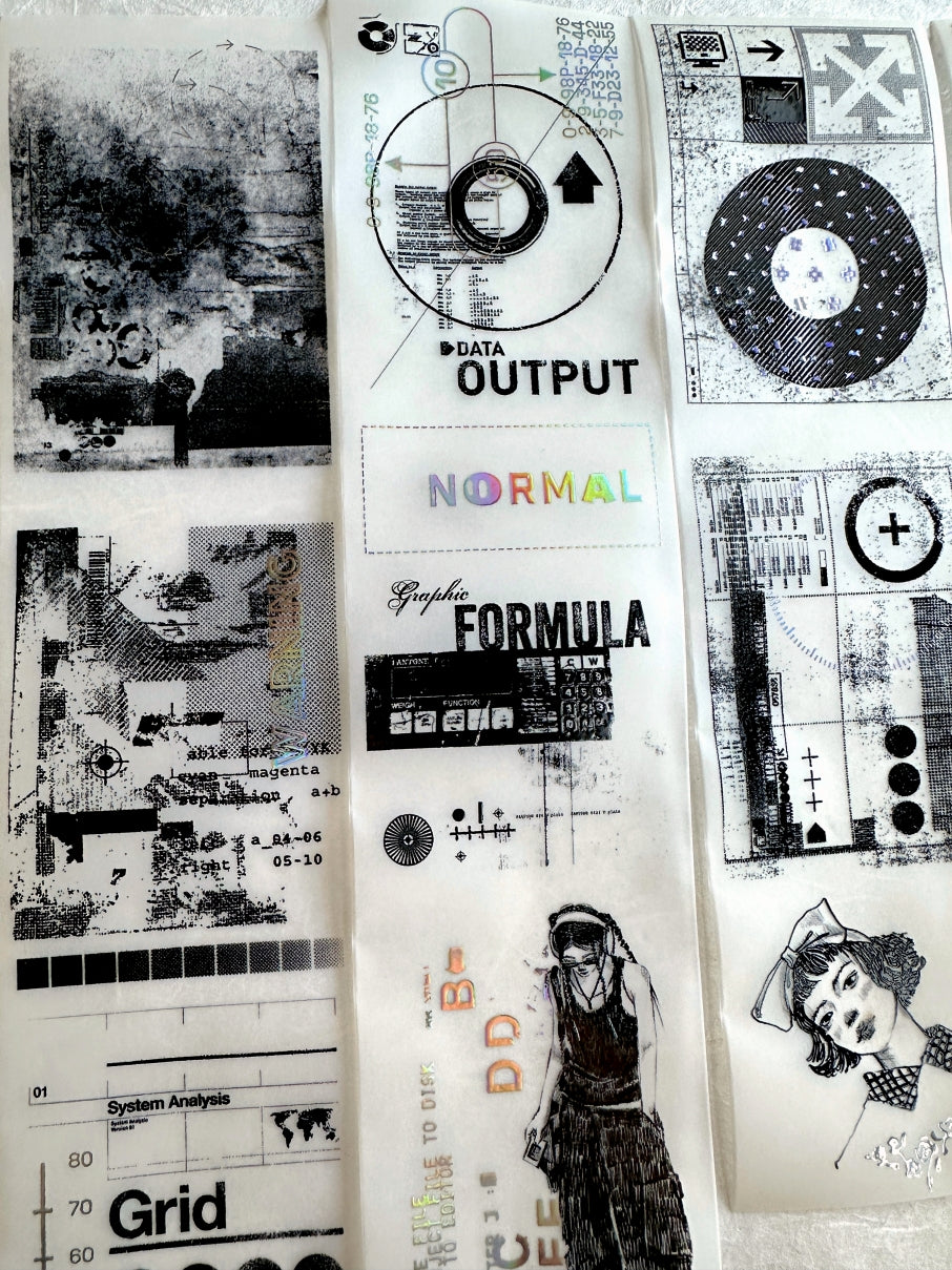 byumee - Proof silver-foil vellum paper roll (6 cm x 100 cm) SAMPLES