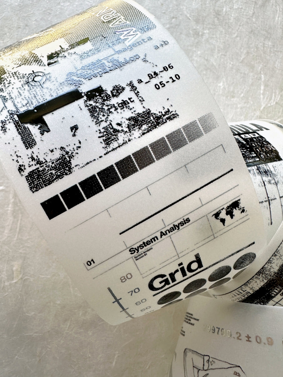 byumee - Proof silver-foil vellum paper roll (6 cm x 100 cm) SAMPLES