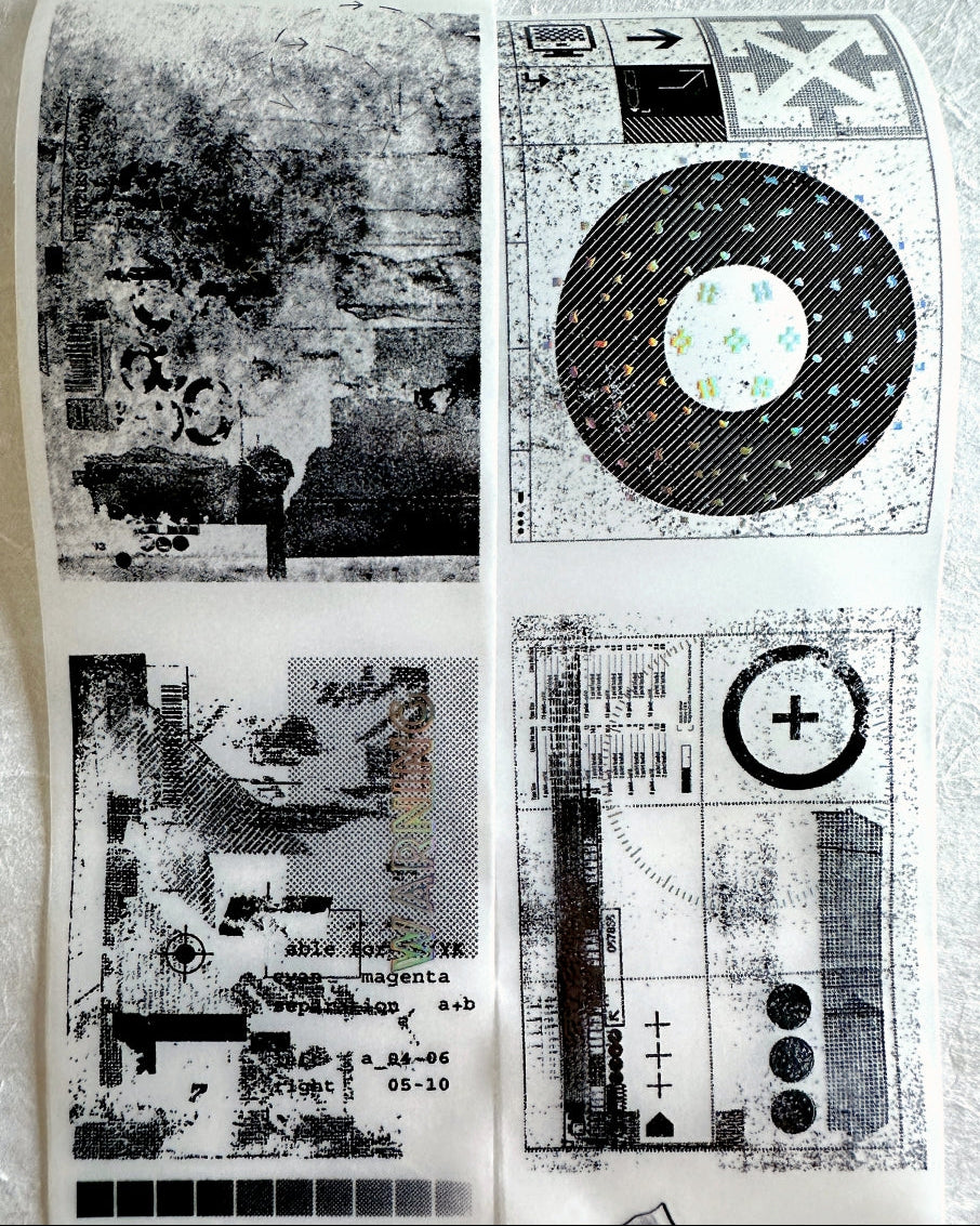 byumee - Proof silver-foil vellum paper roll (6 cm x 100 cm) SAMPLES