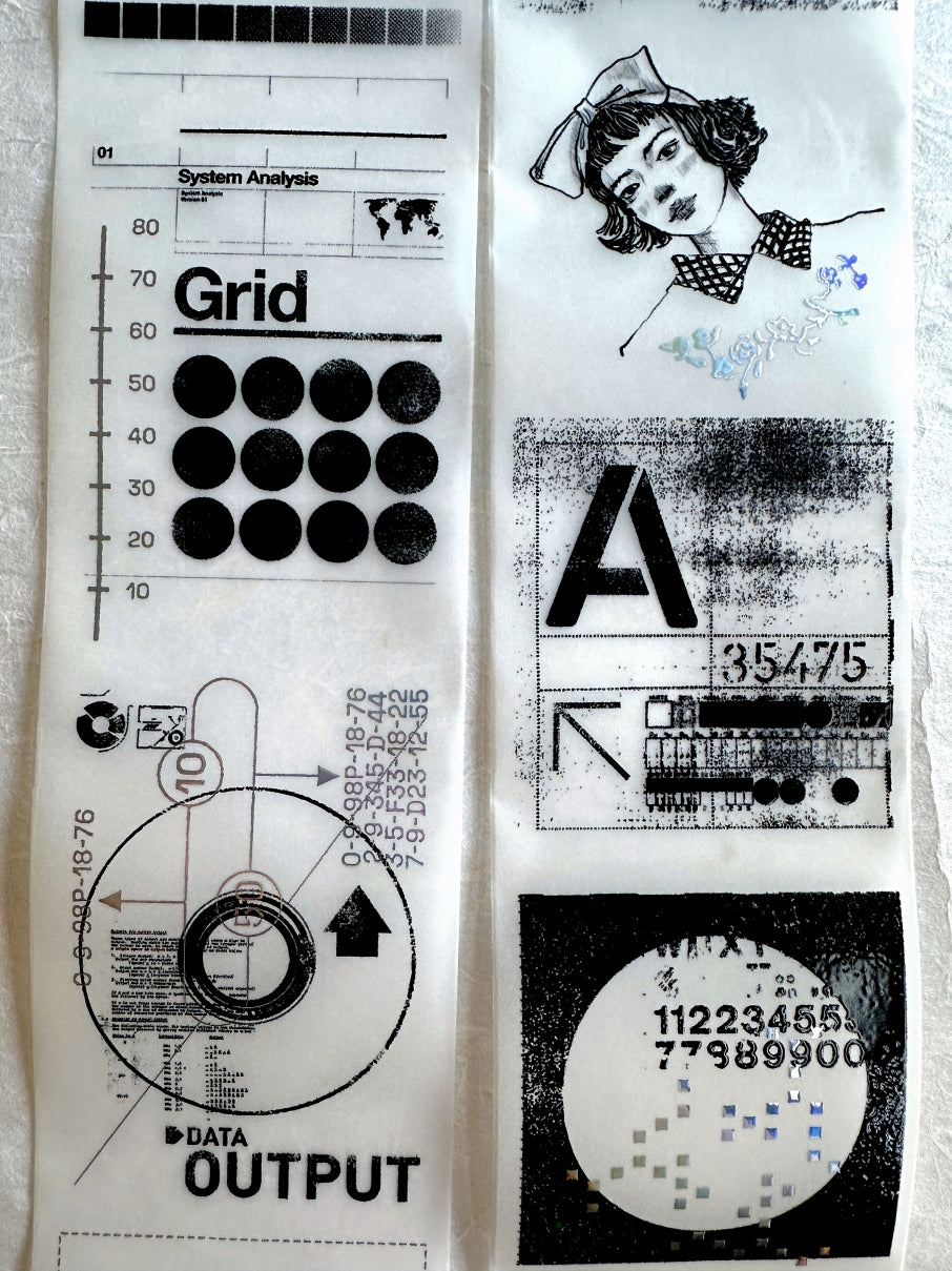 byumee - Proof silver-foil vellum paper roll (6 cm x 100 cm) SAMPLES