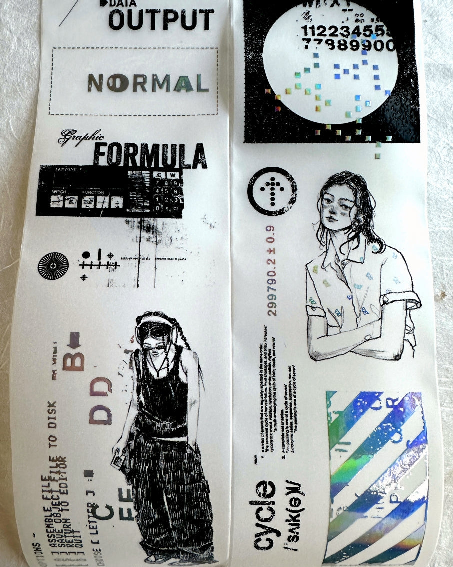 byumee - Proof silver-foil vellum paper roll (6 cm x 100 cm) SAMPLES