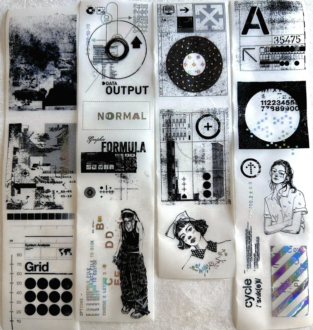 byumee - Proof silver-foil vellum paper roll (6 cm x 100 cm) SAMPLES